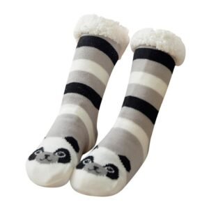 chausson chaussette rayé panda