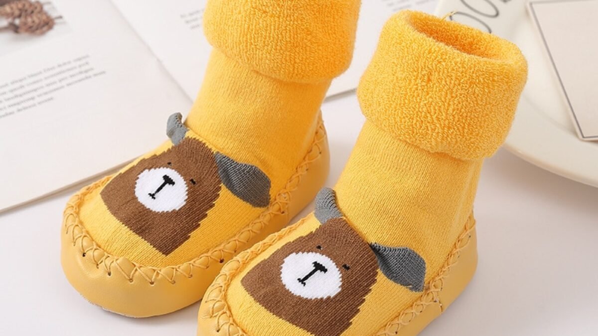 Chaussette Chausson Antiderapant Jaune Pour Bebe Chaussette Chausson