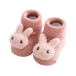 chausson bébé rose lapin