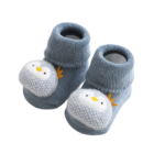 chausson hibou bleu bébé