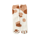 chaussette chat marron femme tache