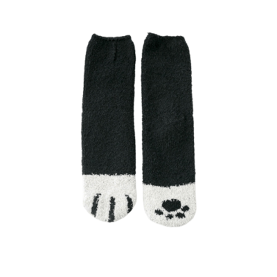 chaussette chat noir et blanc femme