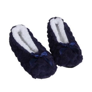 Chausson fluffy bleu