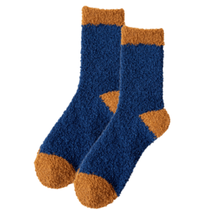 chaussette molletonnee bleu pour homme