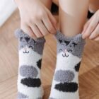 Chaussettes chaton oreilles gris