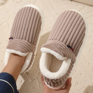 Chausson marron fourré femme - 38-39