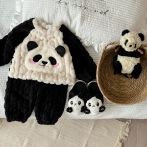 Pyjama pilou pilou panda enfant - 3-4 ans