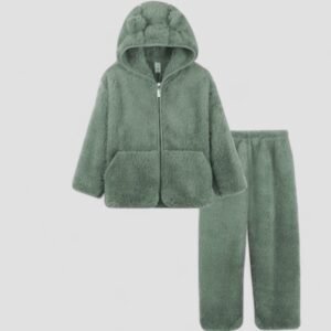 Pyjama pilou pilou à capuche garçon - Vert