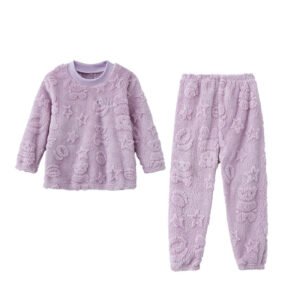 Pyjama polaire pilou pilou enfant - Violet