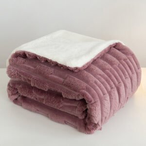 Plaid epais fourrure - Violet