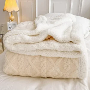 Cocooning plaid polaire - Blanc