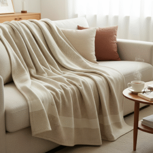 Plaid en laine et cachemire