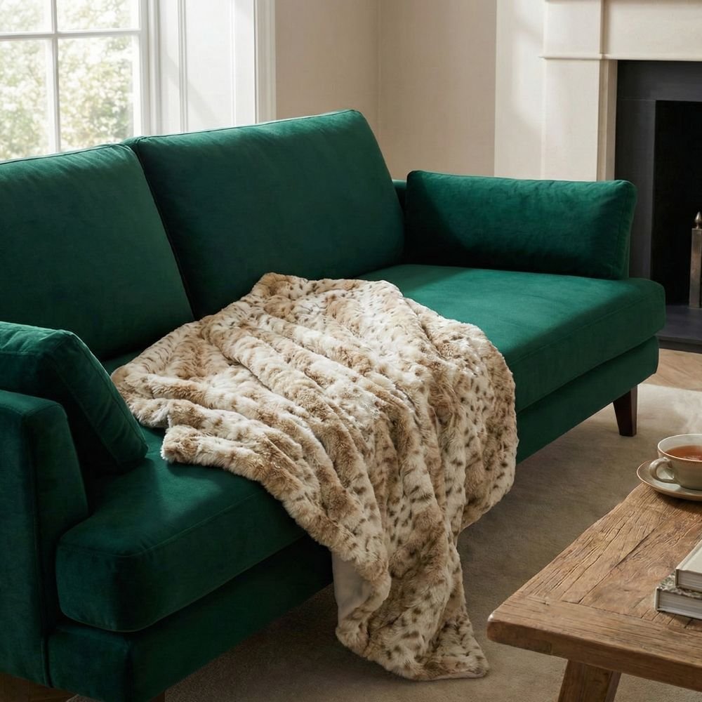 Plaid fausse fourrure léopard 4