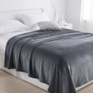 Plaid gris polaire - Gris