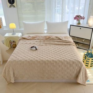 Plaid polaire 2 personnes - Beige