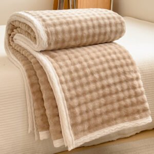 Plaid polaire 220x240 - Beige