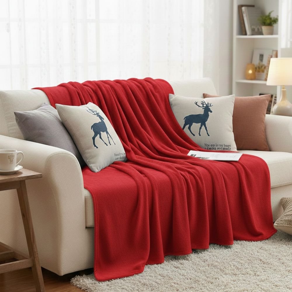 Plaid polaire canapé 6