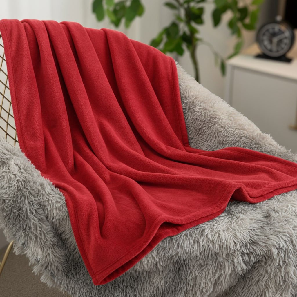 Plaid polaire rouge (6)