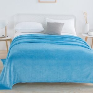 Plaid bleu polaire - Bleu ciel