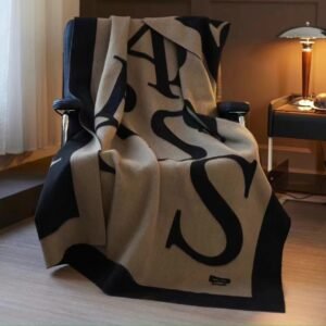 Plaid en laine et cachemire 100% - Beige