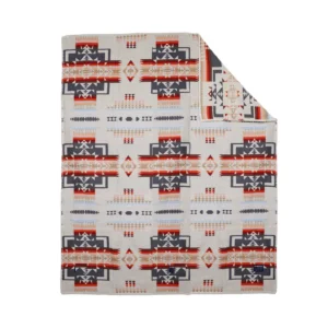 Plaid en laine ethnique - Beige