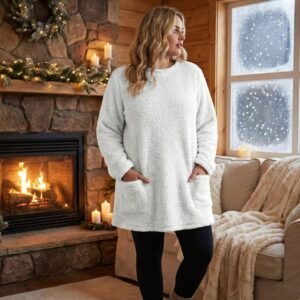 Pull pilou femme XXL - Blanc, 4XL