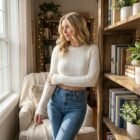 Pull pilou femme crop, vue 2