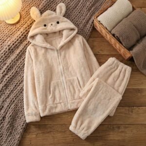 Pyjama pilou femme mignon - Beige, M