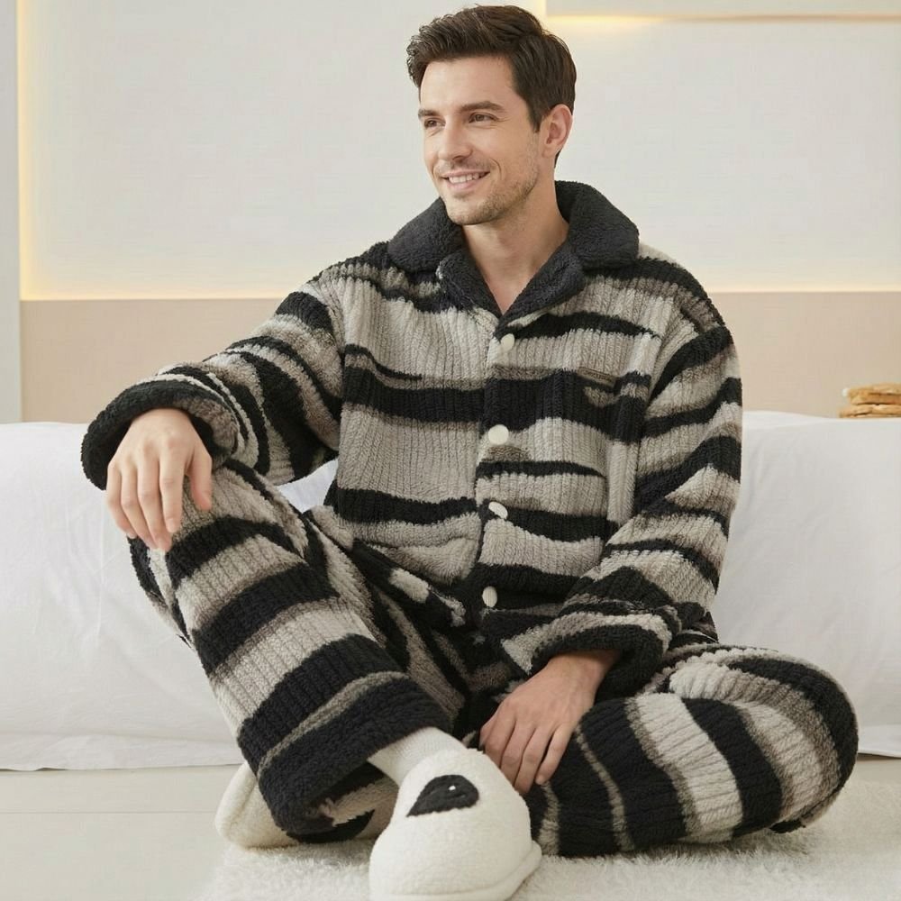 Pyjama pilou homme zèbre 1