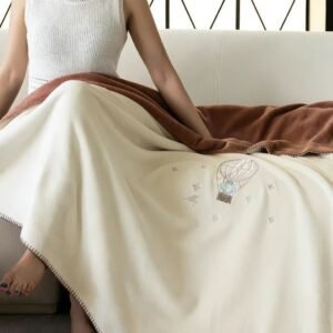 Plaid en laine enfant - Blanc cassé