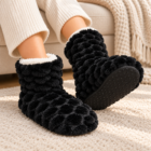Chaussons femme en pilou pilou moelleux, vue 2