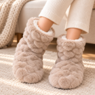 Chaussons femme en pilou pilou moelleux, vue 9