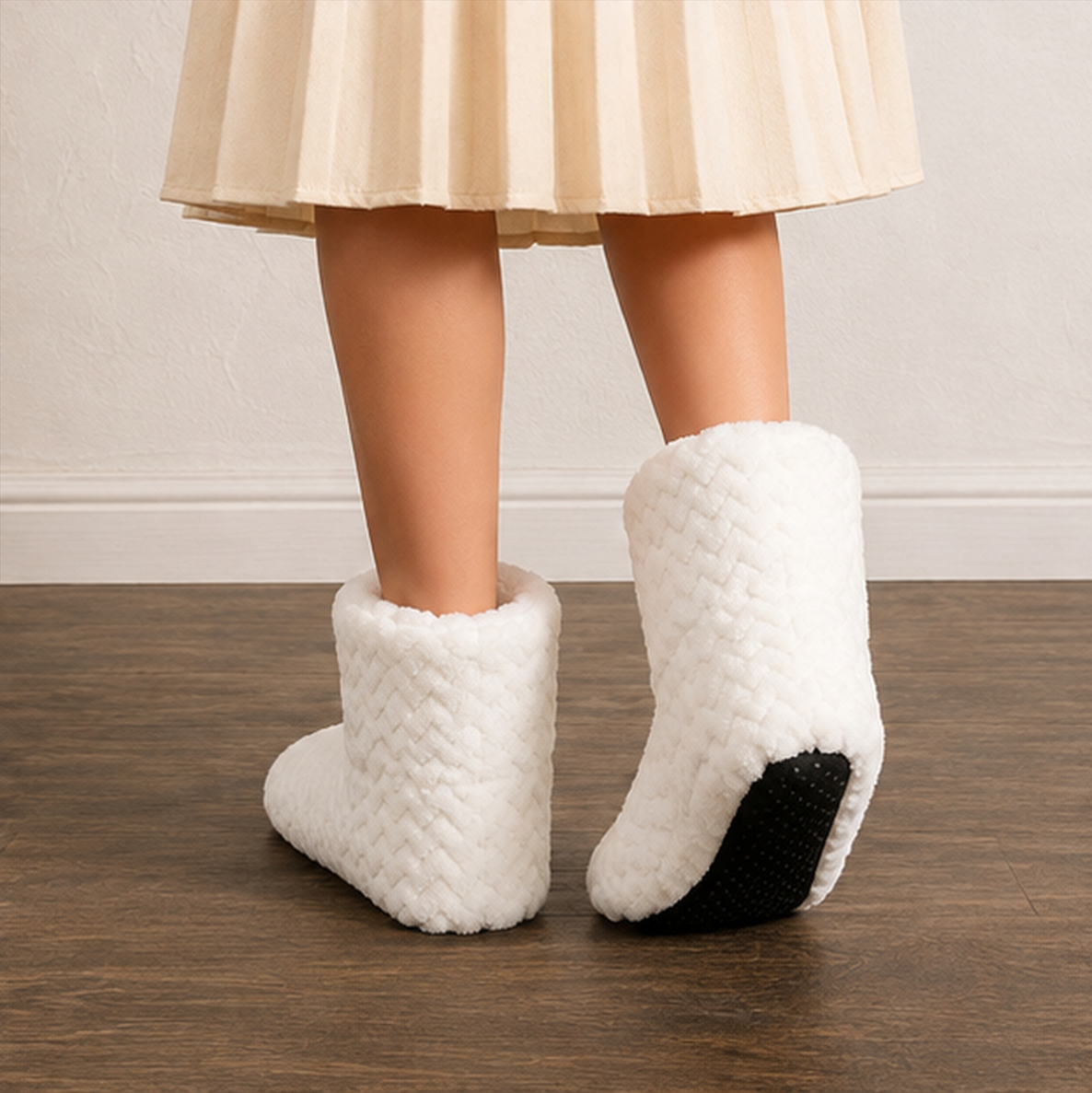 Chausson femme en pilou pilou doux, vue 8