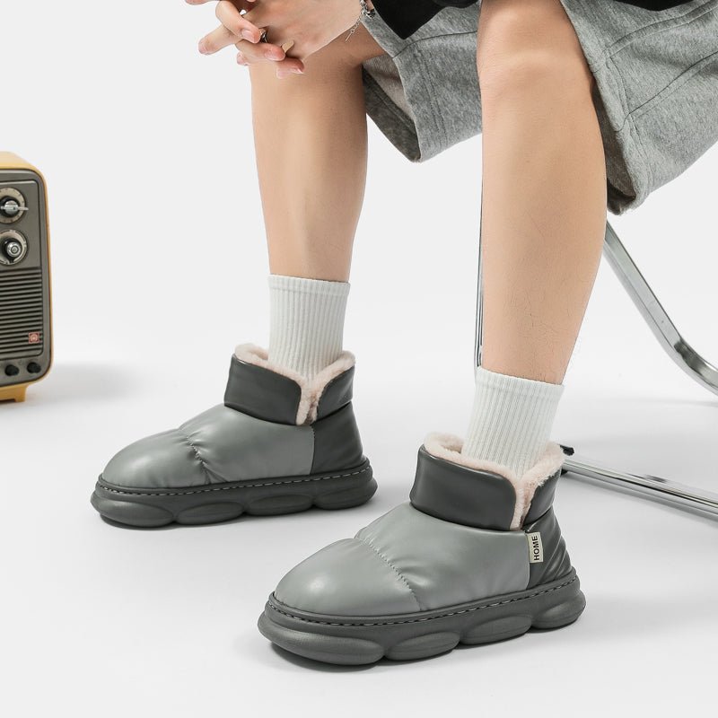bottines intérieur matelassées vert kaki fourrées vue 4