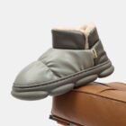 bottines intérieur matelassées vert kaki fourrées vue 7