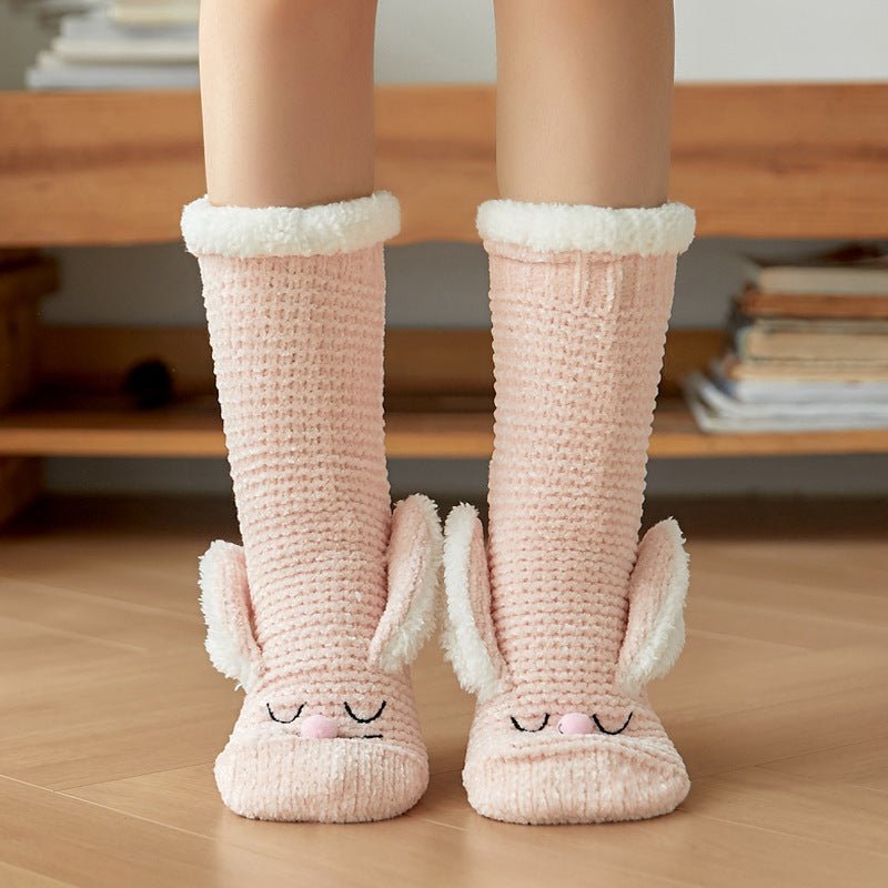 Chaussons chaussettes lapin en maille douce - vue 6
