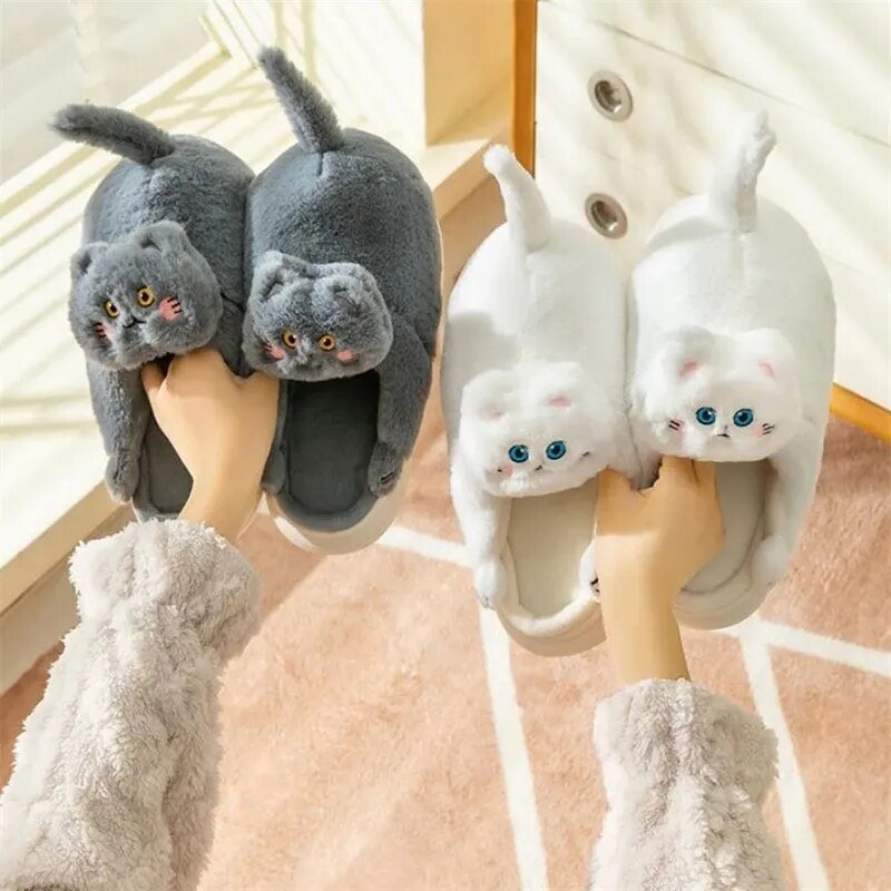 chaussons femme pilou pilou chat beige vue 2