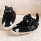 chaussons femme pilou pilou chat beige vue 5