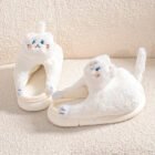 chaussons femme pilou pilou chat beige vue 6