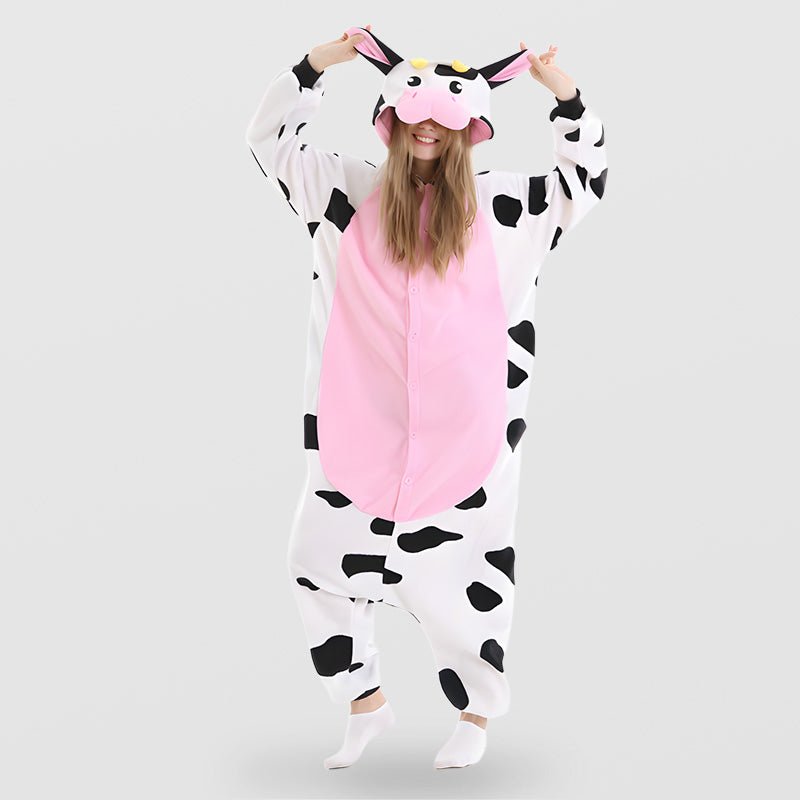 Combinaison kigurumi vache en pilou pilou - vue 1 Combinaison kigurumi vache en pilou pilou - vue 1