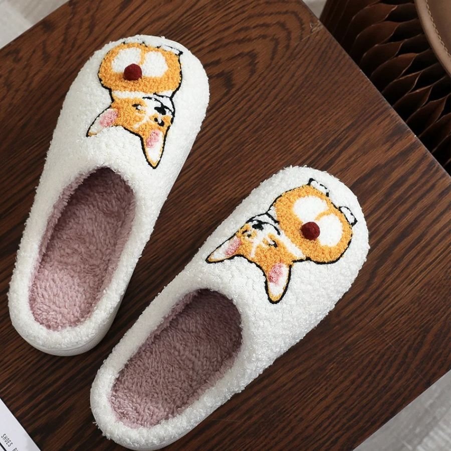 Pantoufles Corgi en peluche pour adulte - vue 3