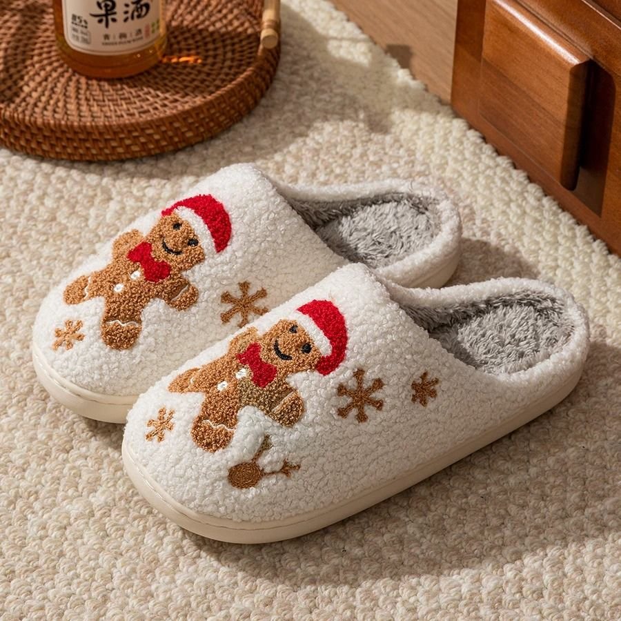 Pantoufles de Noël bonhomme en pain d'épice - vue 4