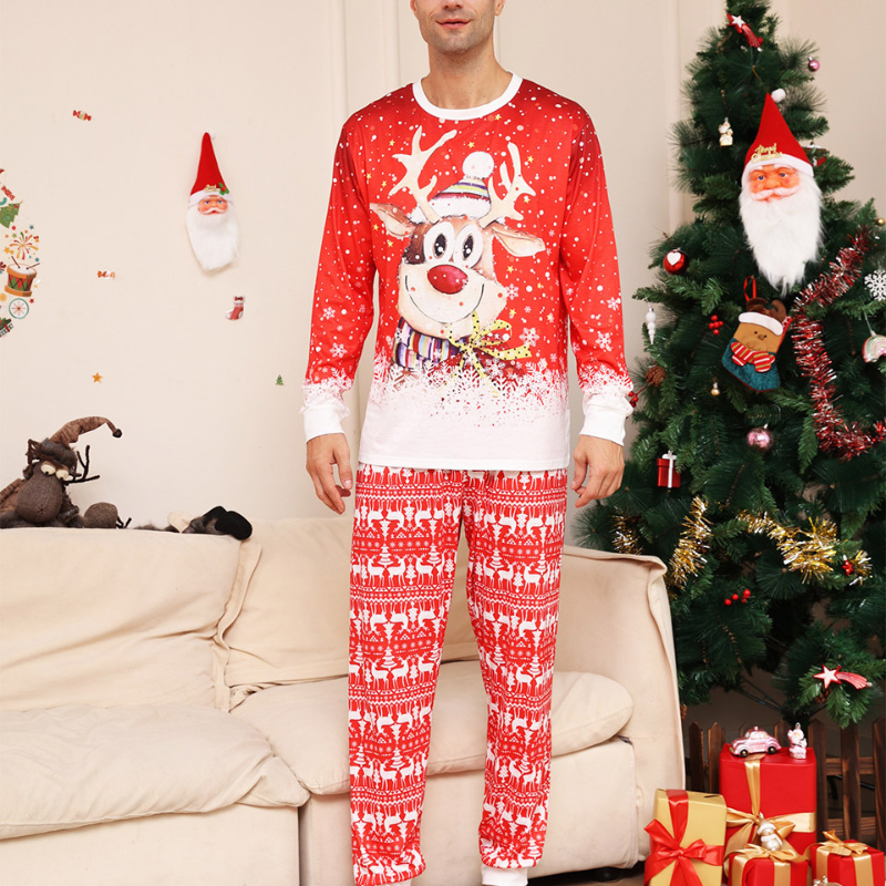 Pyjama de Noël famille motif renne assorti - vue 2