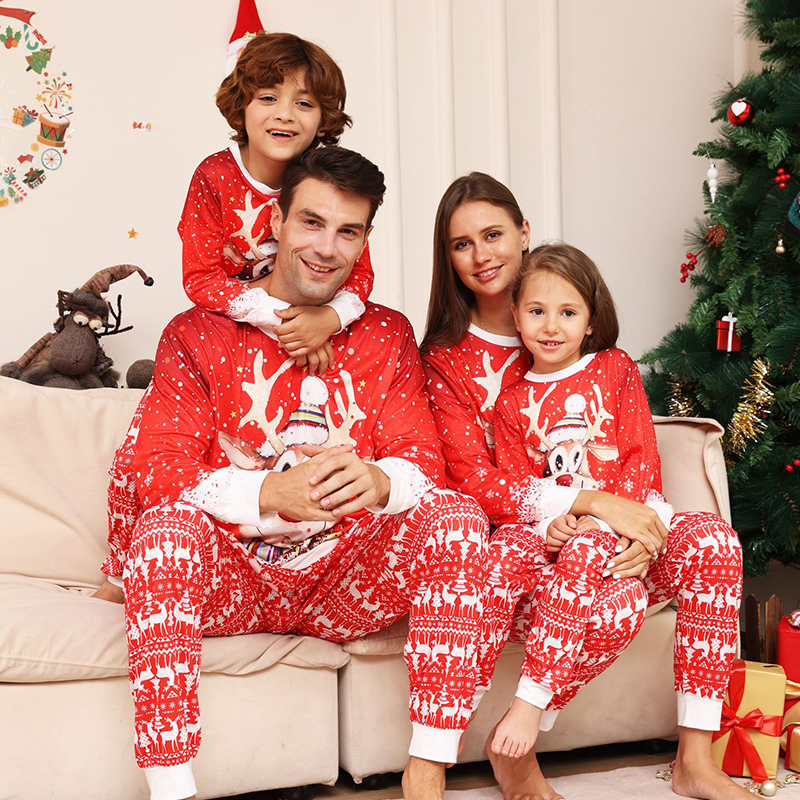 Pyjama de Noël famille motif renne assorti - vue 4