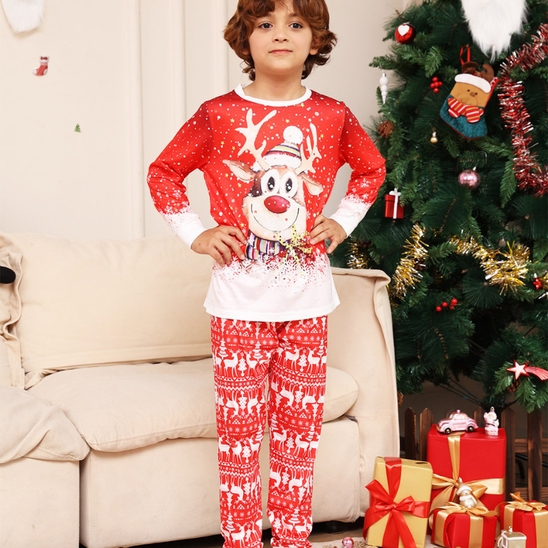 Pyjama de Noël famille motif renne assorti - vue 1 Pyjama de Noël famille motif renne assorti - vue 1